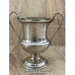 SILVER TROPHY - 1923 MCC LANDSEND TO JON O' GROATS, 10CM HIGH, APPROX 102G