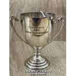 E.P.N.S. SILVER CUP - ENGRAVED 1952, 9CM HIGH, APPROX 84G