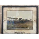 IRISH FLIGHT RAF COLLINSTOWN 1922 FRAMED PHOTO, 19.5 X 14.5CM