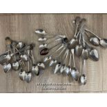 COLLECTION OF 34 SILVER AND DECORATIVE SPOONS