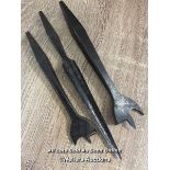 THREE VINTAGE DRILL BITS