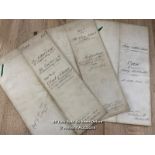 THREE LEGAL DOCUMENTS: 1892 SIR WILLIAM CLAY SETTLED ESTATES