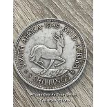 SOUTH AFRICAN 5 SHILLING COIN - 1949, 3.8CM DIAMETER, APPROX 29G