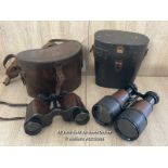 TWO PAIRS OF BINOCULARS INCL. ROSS LONDON BOTH CASED