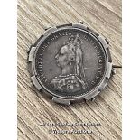 SILVER BADGE QUEEN VICTORIA - 1887, 2.5CM DIAMETER, APPROX 9G