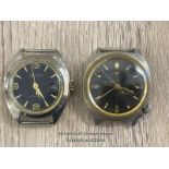 TWO VINTAGE WATCHES - WINDSOR DE LUXE & CIMIER CALENDAR, BOTH IN WORKING ORDER WITHOUT STRAPS