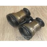 FRENCH JOMELLE ELLIPTIQUE BRASS OVAL LENSE BINOCULARS / OPERA GLASSES