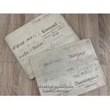 TWO LEGAL DOCUMENTS DATED 1873 & 1877