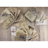 SELECTION OF APPROX. 30 SMALL (6X10.5CM) VICTORIAN PHOTOGRAPHS
