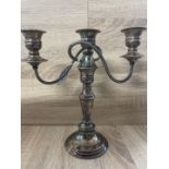 SILVER ON COPPER CANDLE HOLDER, 27CM X 28CM, 1.00KG