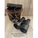 VINTAGE GEBBIE & CO. BINOCULARS WITH CASE, ENGRAVED S.T. "GRACE"