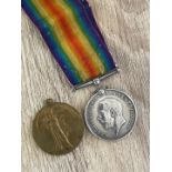 MEDALS - TWO WW1 SERVICE MEDALS , PTE G.E. ALLDRIDGE MIDDLESEX REGIMENT, APPROX 34G AND 30G