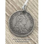 SILVER GEORGE III BANK TOKEN MEDALION COIN, 2.5CM DIAMETER, APPROX 7G