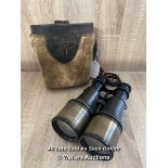 LARGE PAIR OF C.L.B PARIS BINOCULARS WITH CASE