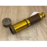 SMALL BRASS TELESCOPE, 53CM EXTENDED