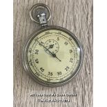 WW2 AIR MINISTRY STOP WATCH INSCRIBED ON THE BACK A.M. 6B / 221 10163/43, 5CM DIAMETRE, APPROX 86G.