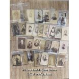 SELECTION OF APPROX. 30 SMALL (6X10.5CM) VICTORIAN PHOTOGRAPHS