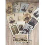 SELECTION OF 12 VICTORIAN PHOTOGRAPHS, 10 X 16.5CM