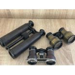 THREE PAIRS OF BINOCULARS & OPERA GLASSES