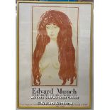 EDVARD MUNCH LOS ANGELES COUNTY MUSEUM FRAMED POSTER - 1969, 55 X 78CM