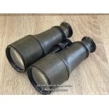 JUMELLE GREEN LEATHER BOUND MARINE BINOCULARS