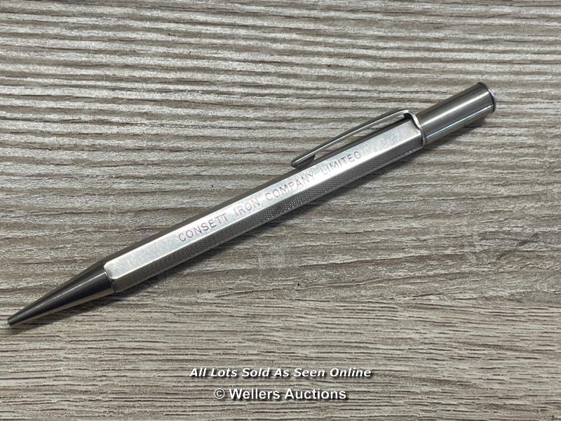 SILVER CONSETT IRON COMPANY LTD MECHANICAL PENCIL, APPROX 17G