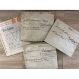 FOUR ANTIQUE DOCUMENTS; INDENTURE BETWEEN JOHN HENDERSON CLARK AND COMBE & CO LTD, DATED 1800,