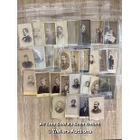 SELECTION OF APPROX. 30 SMALL (6X10.5CM) VICTORIAN PHOTOGRAPHS