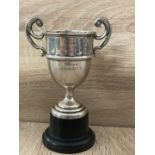 SILVER TROPHY - 1937 QUEENSWAY GOLF TROPHY REPLICA, 17CM HIGH, APPROX 105G