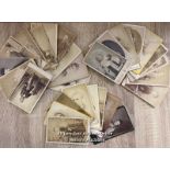 SELECTION OF APPROX. 30 SMALL (6X10.5CM) VICTORIAN PHOTOGRAPHS