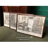 X3 PERADON & FLETCHER LTD. FRAMED IMAGES DEPICTING BILLIARDS MANUFACTURING, 63CM (W) X 45CM (H)