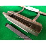 BURROUGHES & WATTS ANTIQUE CIGAR HOLDER, SWIVELLING FROM UNDER CUSHION NO. 11509