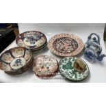 QUANTITY OF CHINESE CERAMICS INCLUDING IMARI PLATES