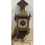 *ANTIQUE WALL CLOCK STAMPED HORLOGER B. HORDWK ROTTERDAM45CM HIGH, IN NEED OF RESTORATION