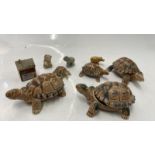 5 WADE TORTOISES, 3 WHIMSIES, WADE HOUSE