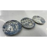 3 MODERN DELFT SAUCERS