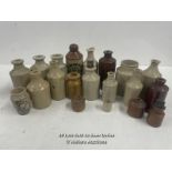 SELECTION OF STONEWARE BOTTLES INCL. USBORNE GINGER BEER