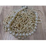 *JOBLOT OF PEARL NECKLACES MID-CENTURY C1950