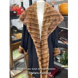 *J MENDEL CASHMERE AND MINK JACKET (LENGTH FROM TOP OF COLLAR TO BOTTOM IS APPROXIMATELY 104CM) -
