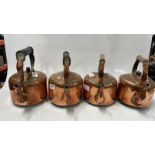 FOUR COPPER ELECTRIC KETTLES