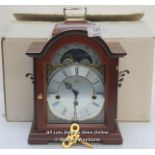 RAPPORT MECHANICAL MOON PHASE,ROMAN NUMERAL, BELL STRIKE, MANTLE CLOCK / APPEARS TO BE NEW -