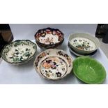 SEVEN PORCELAIN FRUIT BOWLS