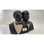 POTTERY ORNAMENT OF TWO SINGERS