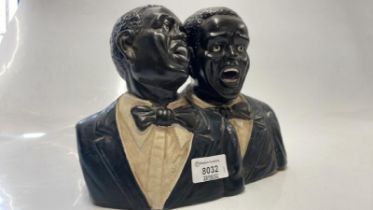 POTTERY ORNAMENT OF TWO SINGERS