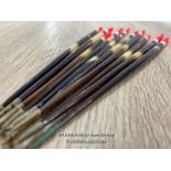 *10 HANDMADE, LARGE PORCUPINE QUILL, VINTAGE STYLE, FISHING FLOATS