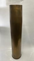LARGE BRASS SHELL-CASE, APPROX 83CM