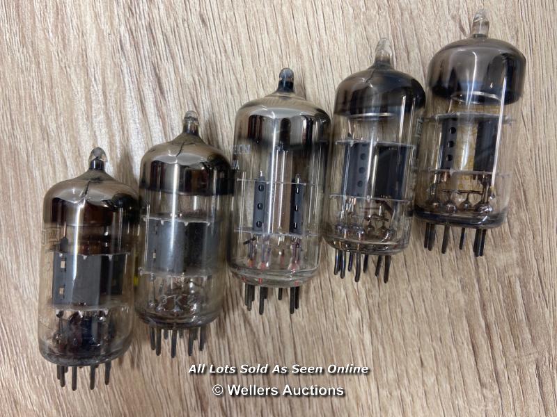 *VINTAGE 1960S JOB LOT 5X MULLARD BRIMAR ECC81 12AT7 PRE AMP VALVE TUBE *TESTED*