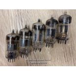 *VINTAGE 1960S JOB LOT 5X MULLARD BRIMAR ECC81 12AT7 PRE AMP VALVE TUBE *TESTED*