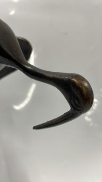 PATINATED BRASS IBIS ORNAMENT, 30CM. - Image 2 of 3