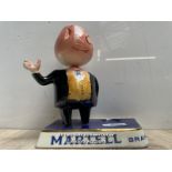 *VINTAGE MARTELL BRANDY BAR DISPLAY FIGURE - CERAMIC CARLTON WARE - 1950S